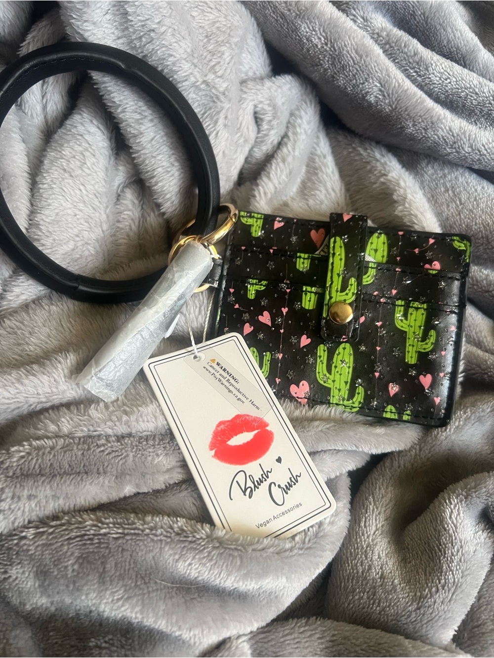 Blush Crush Vegan Wrist Keyring & ID/Credit Card Holder, new with tag